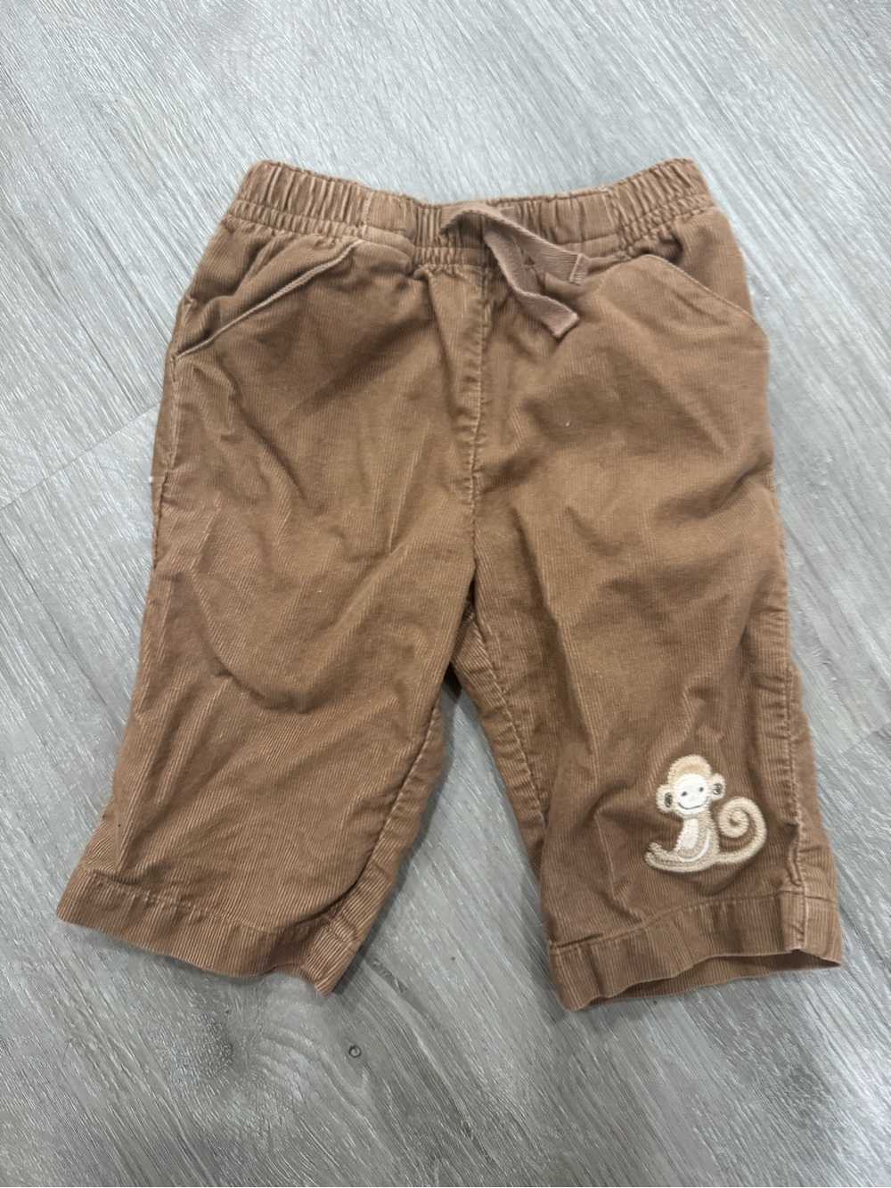 Gymboree Brown Corduroy Kids Pants with Monkey Patch
